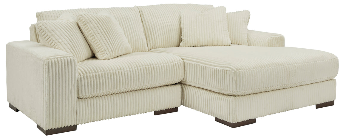 Lindyn 2-Piece Sectional with Right Facing Chaise - Ivory