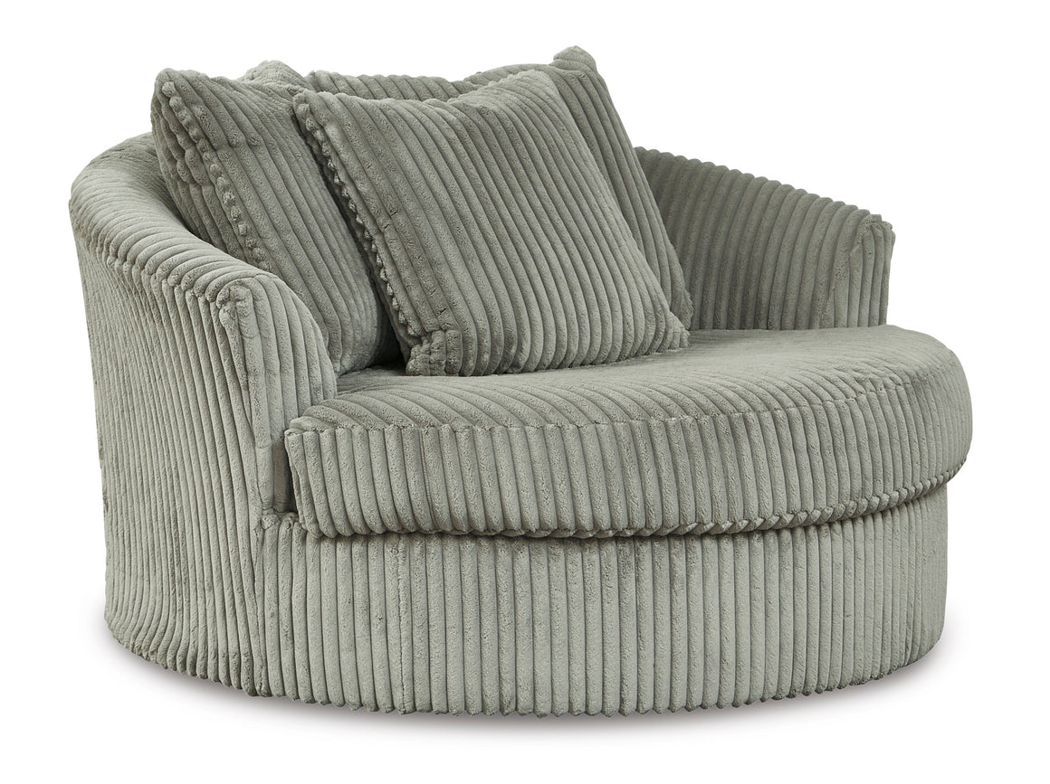 Lindyn Oversized Swivel Accent Chair - Fog
