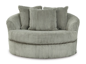 Lindyn Oversized Swivel Accent Chair - Fog