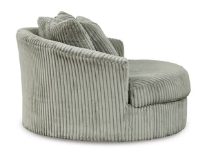Lindyn Oversized Swivel Accent Chair - Fog