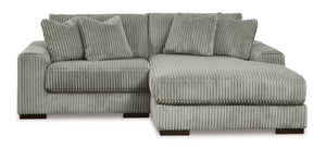 Lindyn 2-Piece Sectional with Right Facing Chaise - Fog