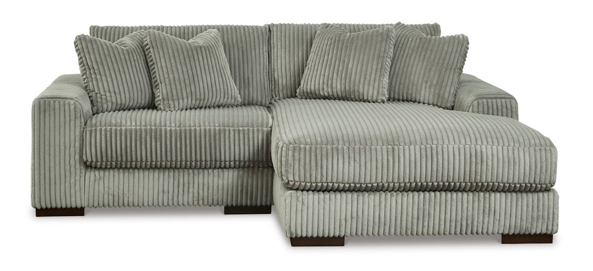 Lindyn 2-Piece Sectional with Right Facing Chaise - Fog