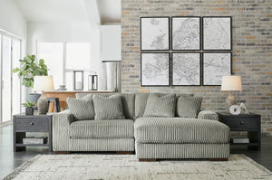 Lindyn 2-Piece Sectional with Right Facing Chaise - Fog