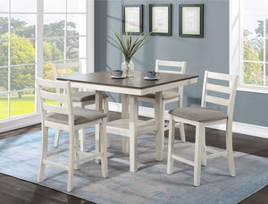 Tahoe 5 Piece Counter Height Dining Set - White