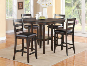 Tahoe 5 Piece Counter Height Dining Set - Brown