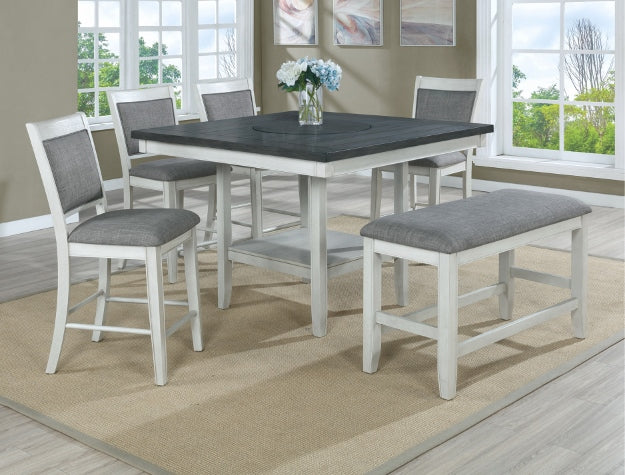Fulton Counter Height Dining Set - Chalk/Gray