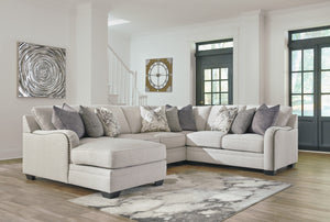 Dellara 4-Piece Sectional with LAF Chaise - Chalk