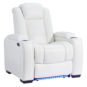 Party Time Power Recliner - White