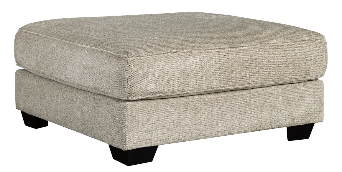 Ardsley Oversized Ottoman - Pewter