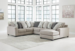 Ardsley 4-Piece Sectional with RAF Chaise - Pewter