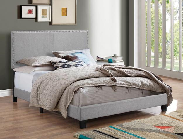 Erin Bedframe - Gray/Fabric