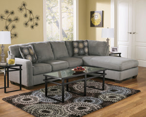 Zella 2-Piece Sectional with RAF Chaise - Charcoal