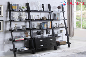 Ladder Bookcase with 4 Drawers