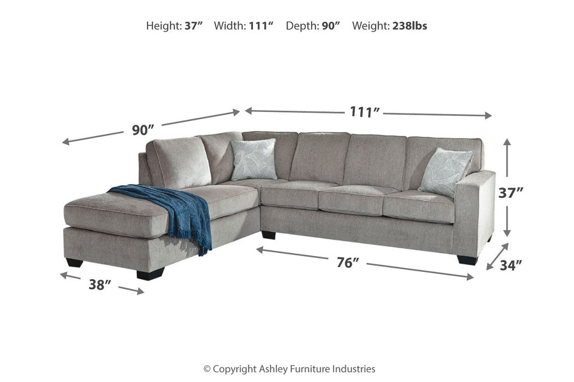 Altari 2-Piece Sectional with LAF Chaise - Alloy