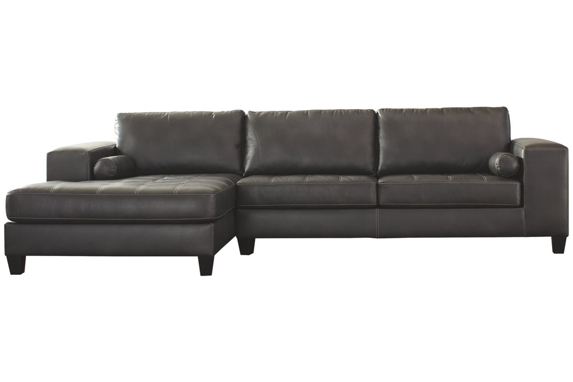 Nokomis Left Arm Facing Chaise Sectional - Charcoal