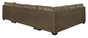 Abalone Right Chaise Sectional - Chocolate