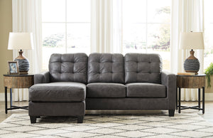 Venaldi Sofa Chaise - Gunmetal