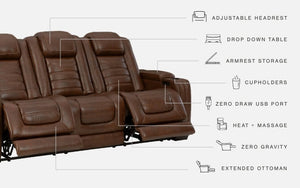 Backtrack Power Reclining Sofa - Chocolate