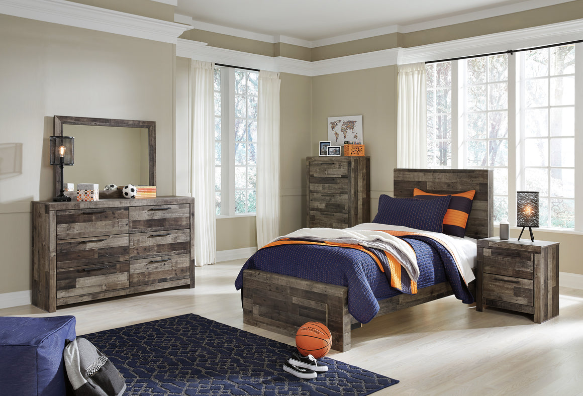 Derekson Panel Bedroom Set - Multi Gray