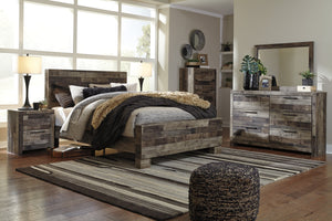 Derekson Panel Bedroom Set - Multi Gray