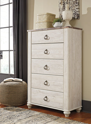 Willowton Bedroom Collection - Two-Tone Whitewash