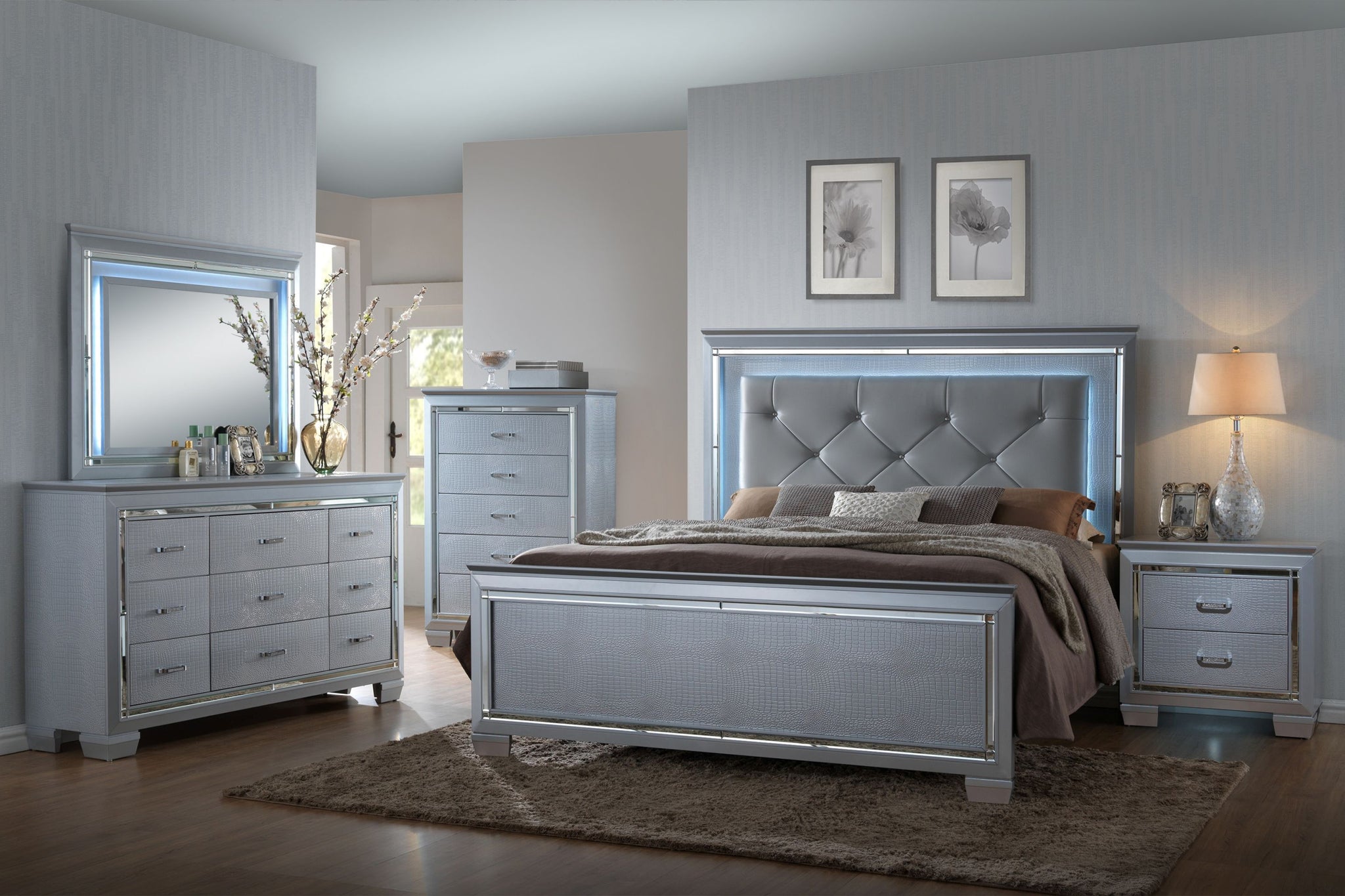 Lillian Dresser & LED Mirror Lillian Dresser & LED Mirror