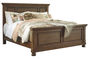 Flynnter Queen Panel Bed - Medium Brown