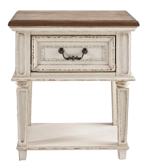 Realyn One Drawer Nightstand - Antique White