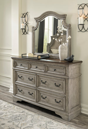 Lodenbay Dresser & Mirror - Antique Gray
