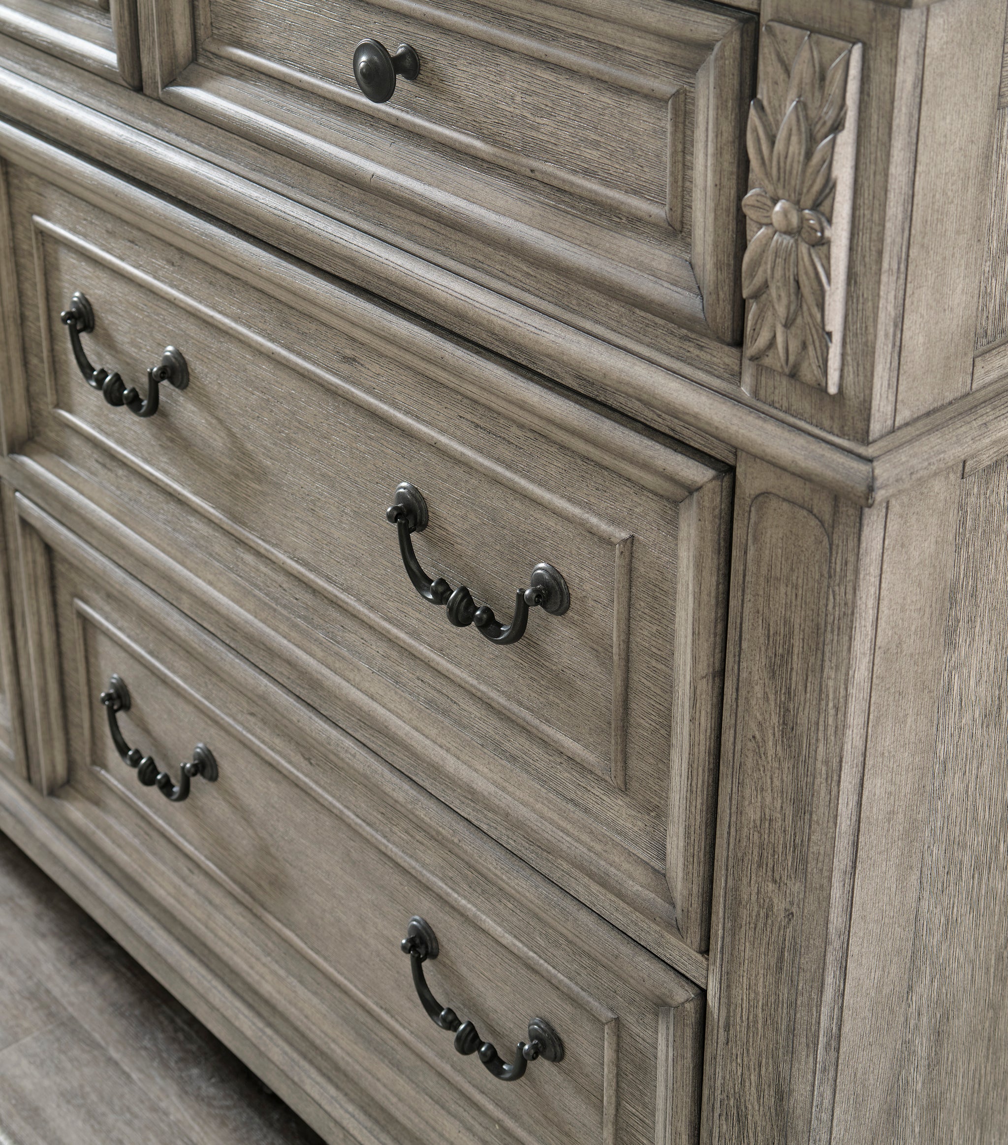 Lodenbay Dresser & Mirror - Antique Gray - La Sierra Furniture Lodenbay Dresser & Mirror - Antique Gray - La Sierra Furniture