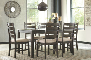 Rokane Dining Room Table and Chairs (Set of 7) - Brown