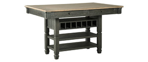 Tyler Creek Counter Height Dining Table and 4 Barstools - Black/Gray