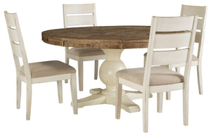 Grindleburg Dining Table and 4 Chairs - Light Brown