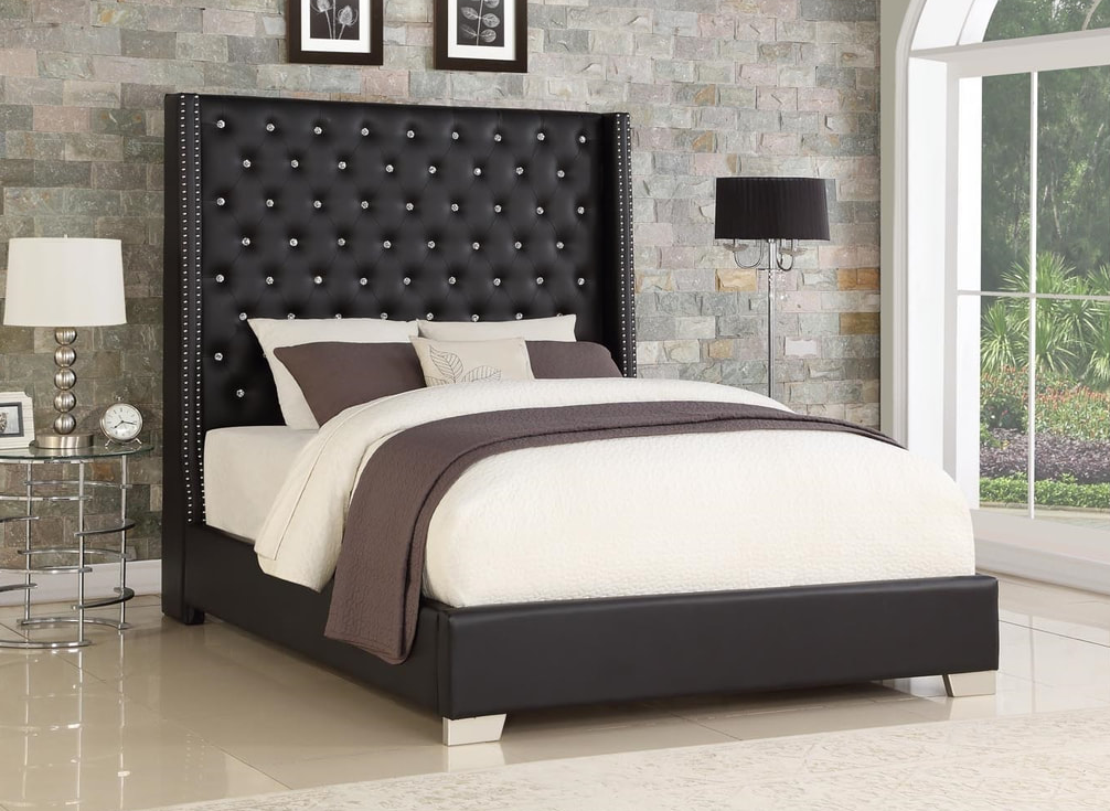 Diamond Tufted Bed La Sierra Furniture