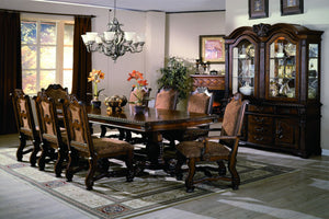 Neo Renaissance Formal Dining Set - Warm brown