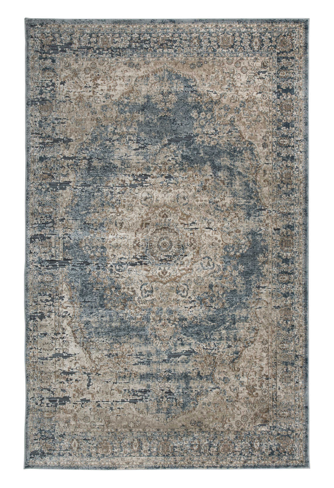 South 5' x 7' Rug - Blue/Beige