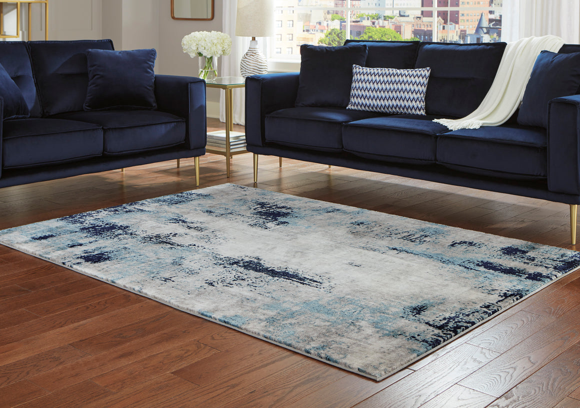 Leonelle Medium Rug - Cream/Blue/Gray