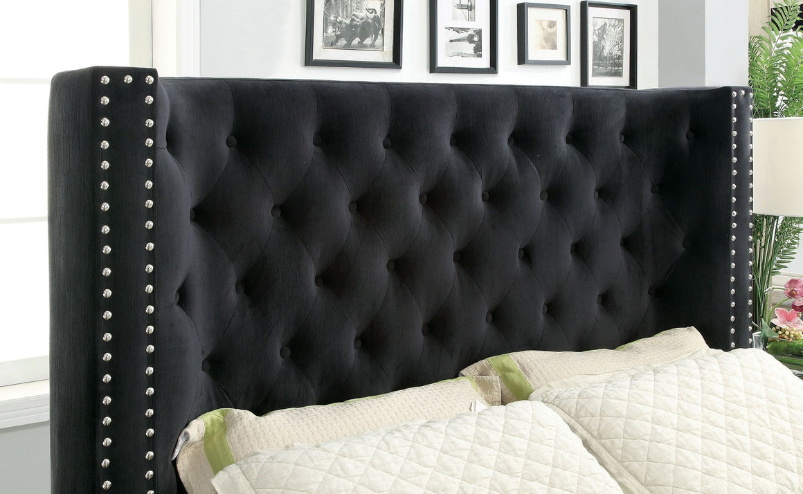 Mirabelle Upholstered Bed - Black
