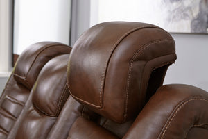 Backtrack Power Reclining Loveseat with Console - Chololate