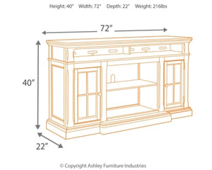 Roddinton 72" TV Stand - Dark Brown
