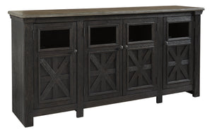 Tyler Creek 74" TV Stand - Black/Gray