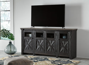 Tyler Creek 74" TV Stand - Black/Gray