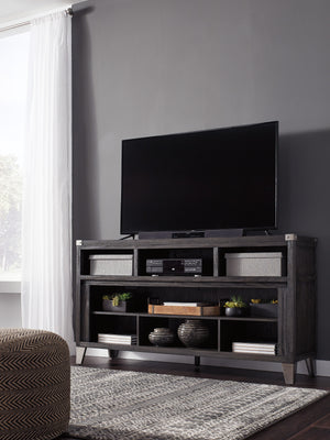 Todoe Large TV Stand w/Fireplace Option - Gray