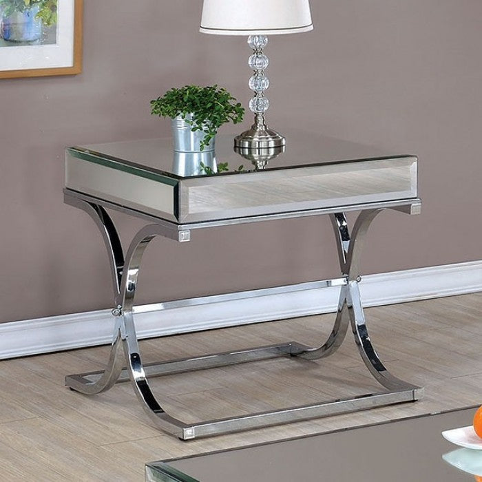 Sundance End Table - Chrome/Mirror